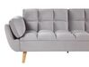 Velvet Sofa Bed Light Grey ASBY_788071