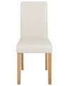 Set di 2 sedie pelle sintetica beige e legno chiaro BROADWAY_761503