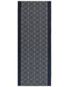 Teppich marineblau 80 x 200 cm geometrisches Muster Kurzflor CHARVAD_831720