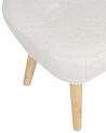 Boucle Armchair With Footrest White TUMBA_887147