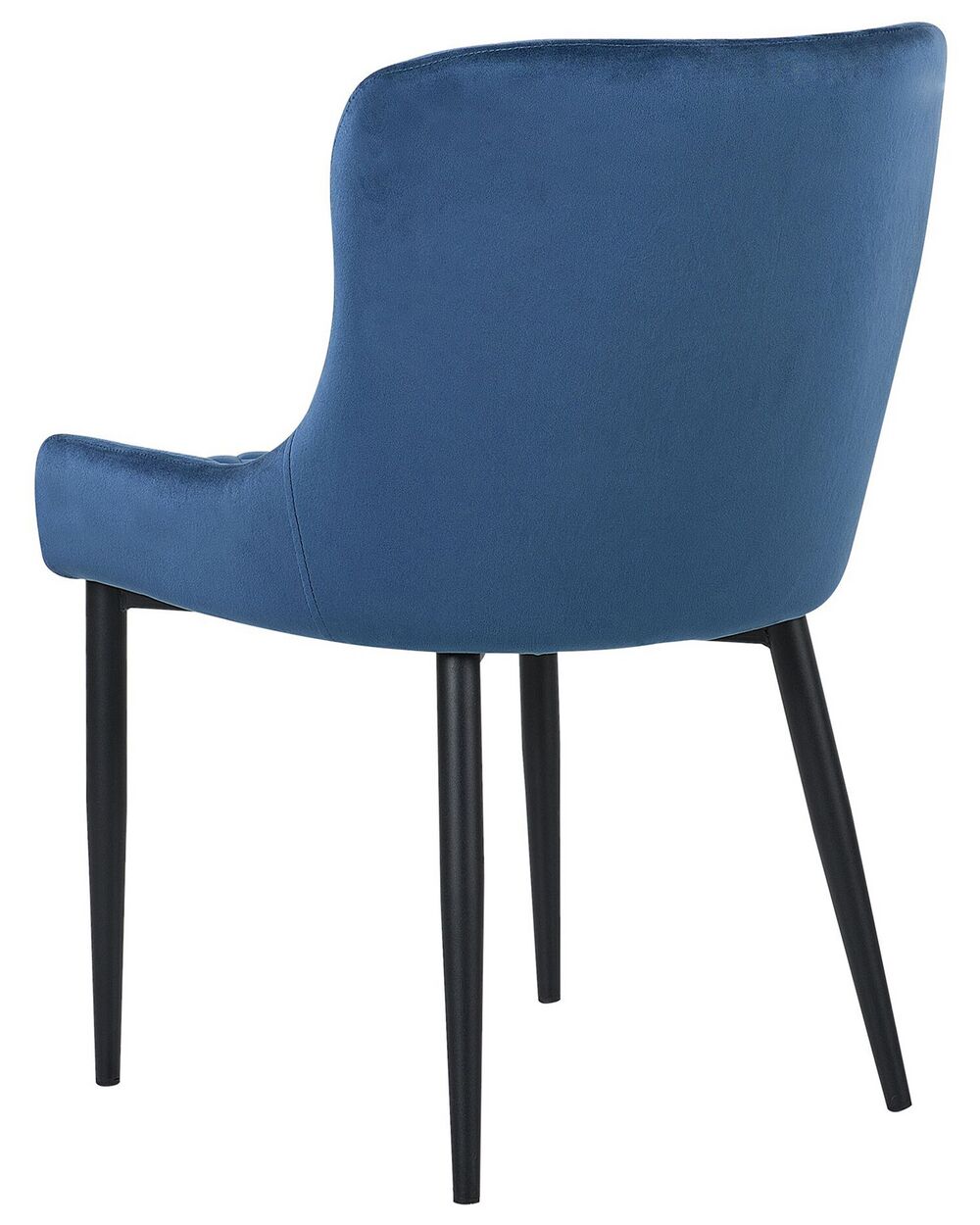 Set of 2 Velvet Dining Chairs Blue SOLANO Beliani.co.uk