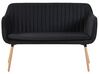 2 Seater Velvet Kitchen Sofa Black TABY_793307