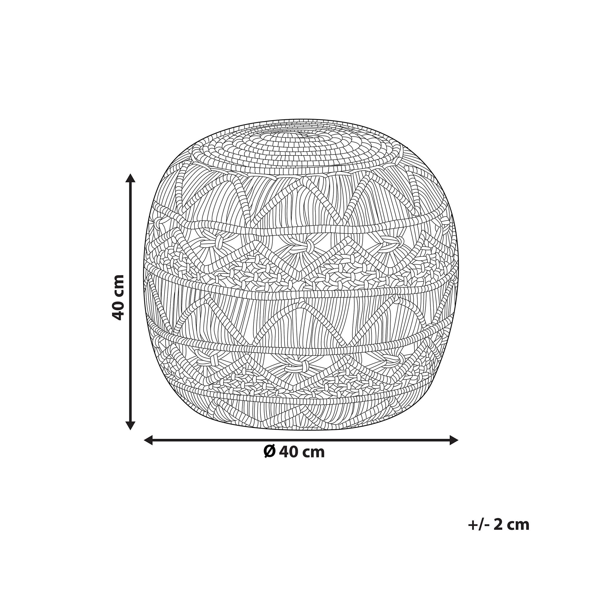 Puf ø 40 cm różowy KAYSERI