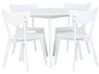 Jedálenská súprava stola a 4 stoličiek biela ROXBY_792020