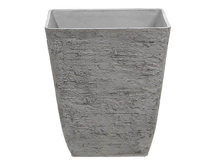 Vaso para plantas em pedra cinzenta 39 x 39 x 43 cm DELOS_740403