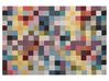 Teppich Wolle mehrfarbig 160 x 230 cm kariertes Muster Kurzflor KANDIRA_836360