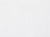	Cama con somier de terciopelo blanco/madera oscura 180 x 200 cm FITOU_777123