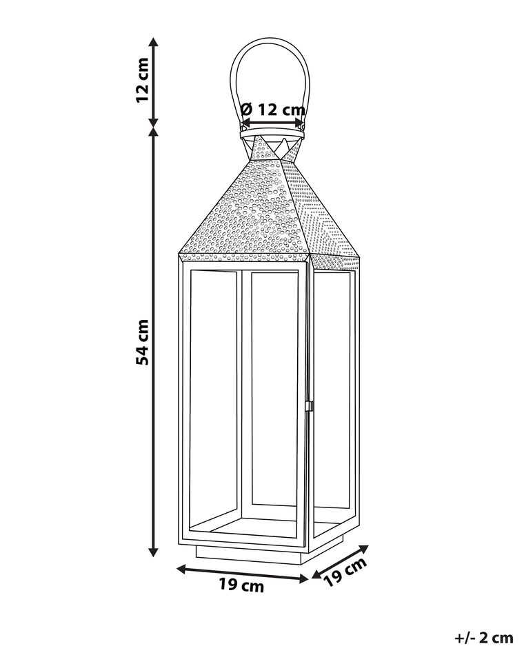 Steel Candle Lantern 54 cm Black BALI Beliani.at