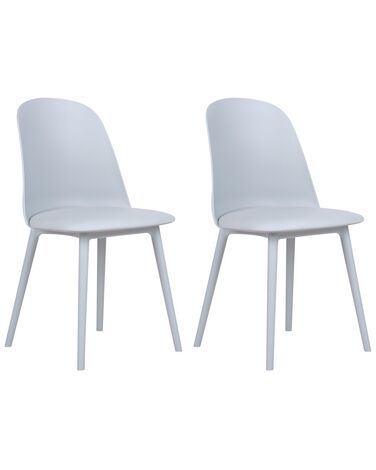 Set of 2 Dining Chairs Light Blue FOMBY