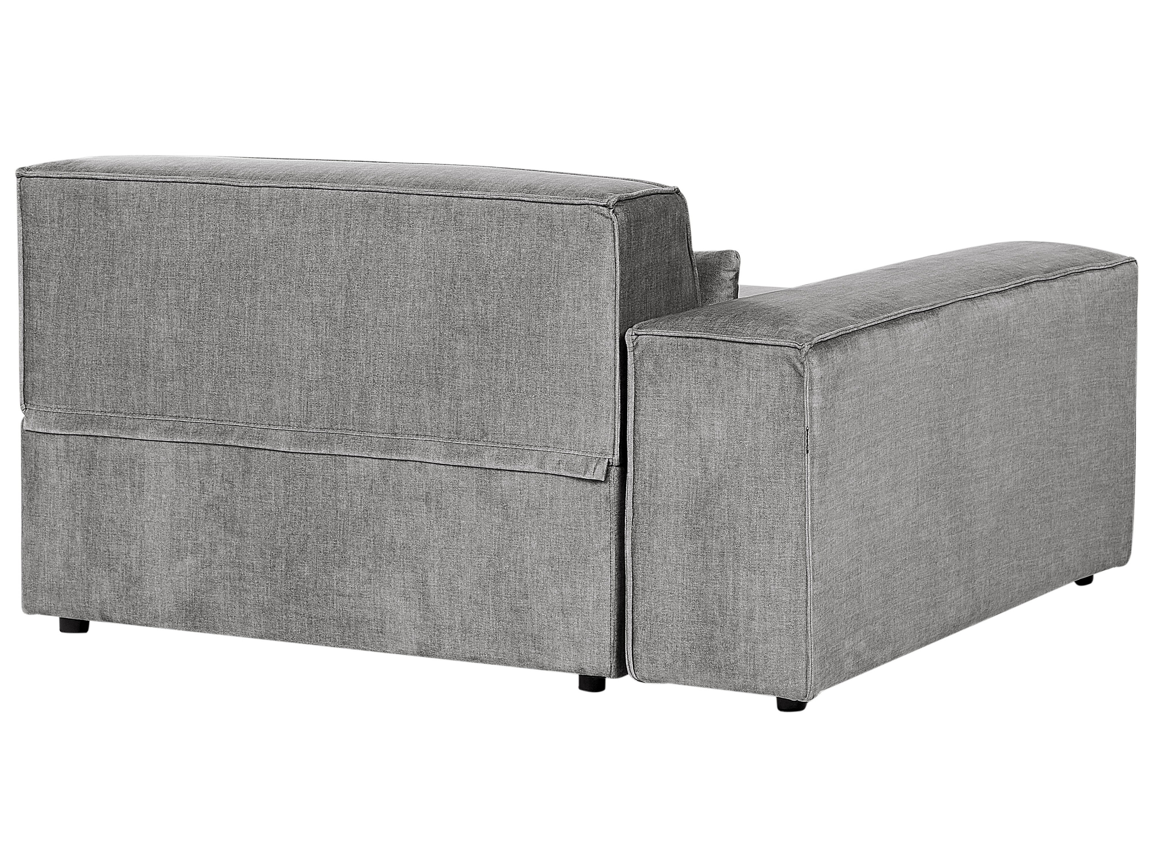 2 Seater Modular Fabric Sofa with Ottoman Grey HELLNAR_911766
