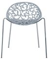 Set di 4 sedie da pranzo in metallo e plastica grigia MUMFORD_679355