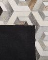 Dywan patchworkowy skórzany 140 x 200 cm brązowo-beżowy TAVAK _787189