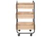 3 Tier Kitchen Trolley Light Wood with Black FORMIA_792092
