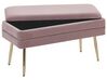 Bedroom Storage Bench Pink DURHAM_804282