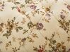 Chaise longue Chesterfield en tissu beige à motif floral côté gauche NIMES_763957