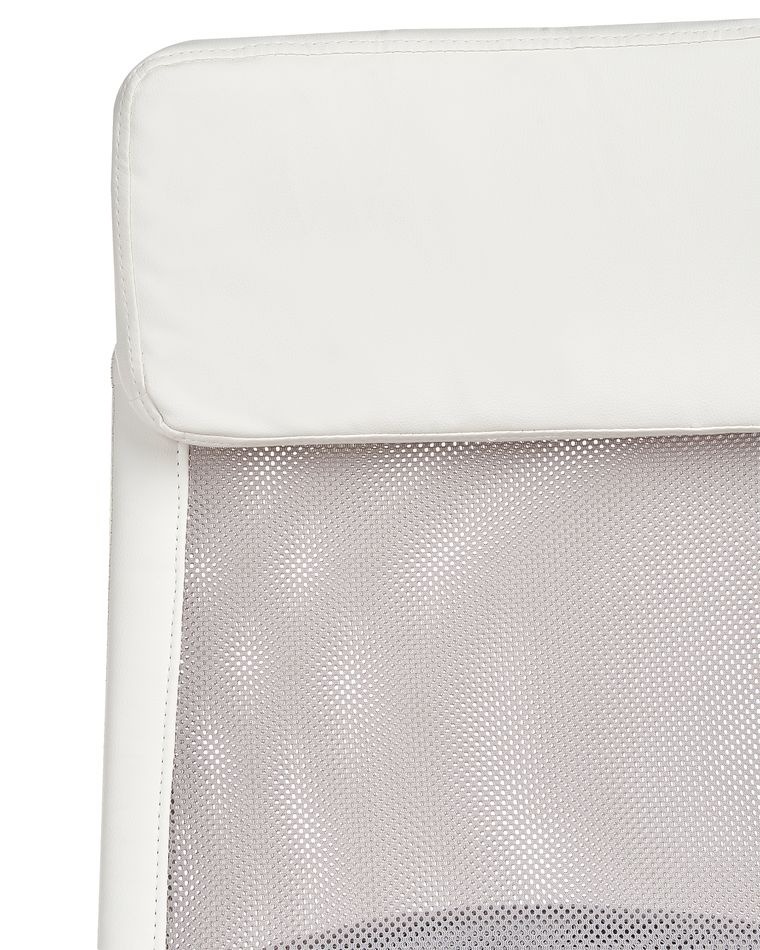 Faux Leather Office Chair White with Grey PIONEER Beliani.co.uk