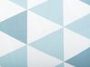 Conjunto de 2 almofadas de jardim com padrão de triângulos azul e branca 40 x 40 cm TRIFOS_771018