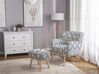 Fabric Armchair with Footstool Multicolour TUMBA_689952
