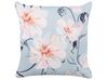 Set of 2 Outdoor Cushions Floral Pattern 45 x 45 cm Blue APRICALE_880926