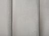 Cama con somier de terciopelo gris claro/negro 160 x 200 cm SEZANNE_795512