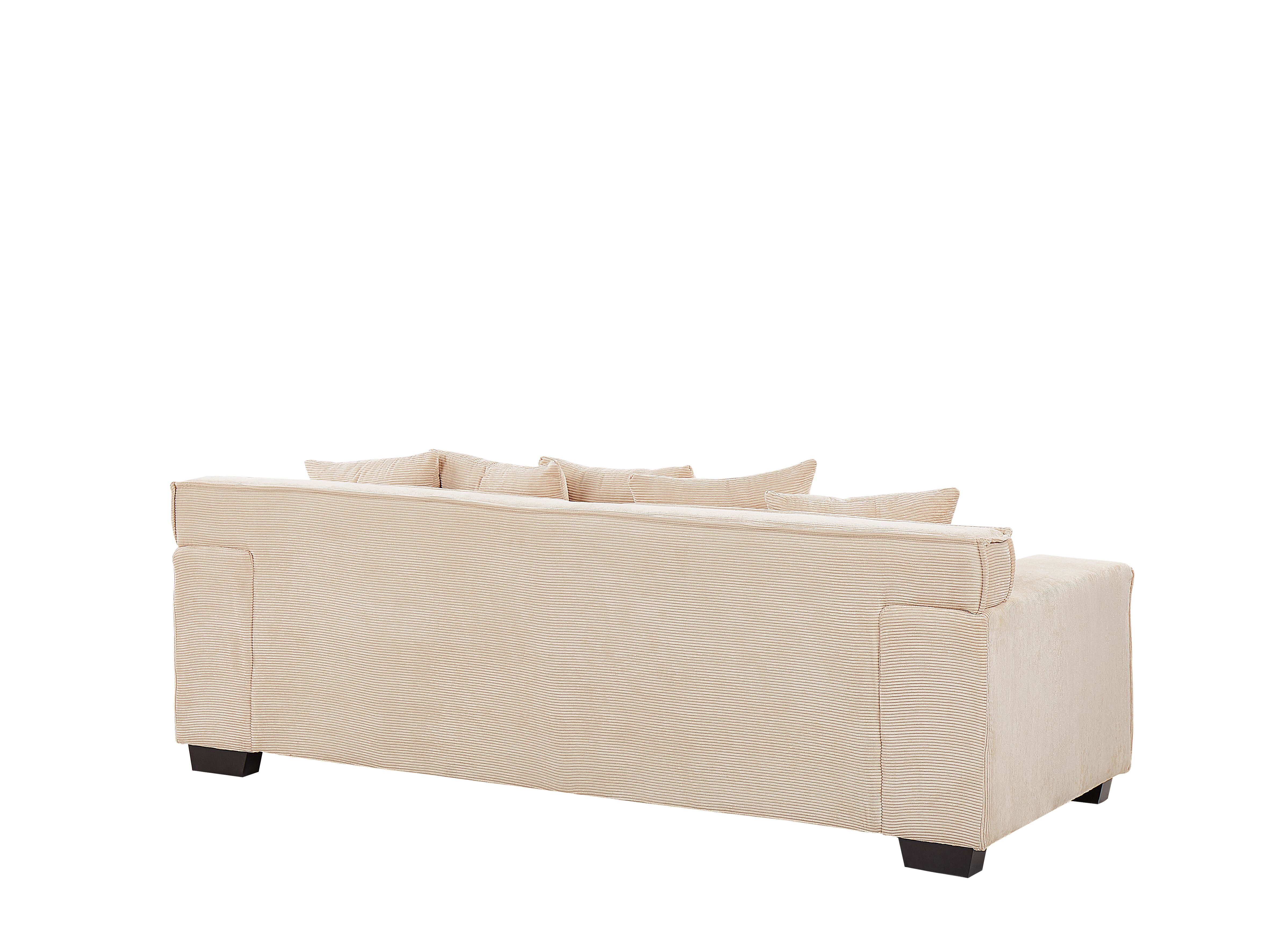 3Sitzer Sofa Cord beige VISKAN Beliani.ch