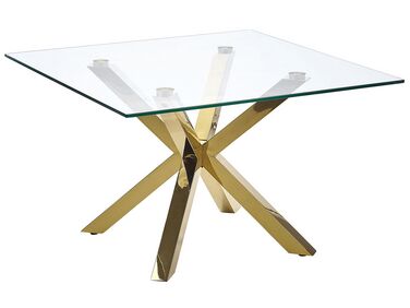 Tavolino da caffè vetro oro 70 x 70 cm STARLIGHT