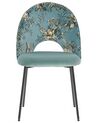 Lot de 2 chaises de salle à manger en velours motif floral COVELO_767778