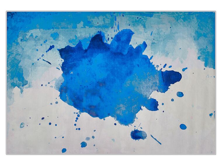 Teppich blau 140 x 200 cm Flecken-Muster Kurzflor ODALAR_755374