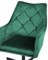 Fotel welurowy zielony VAKSALA_745322