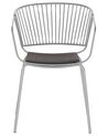 Set of 2 Metal Dining Chairs Silver RIGBY_775541