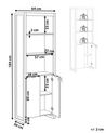 Bookcase with Locker Light Wood with White JOHNSON_885346