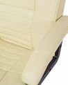 Faux Leather Heated Massage Chair Beige COMFORT II_793112