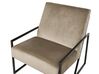 Fauteuil fluweel taupe DELARY_897247