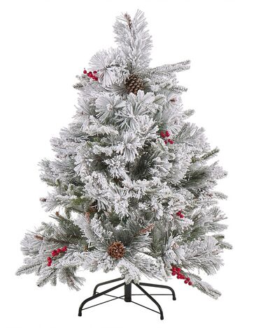 Zasnežený vianočný stromček 120 cm biely MASALA