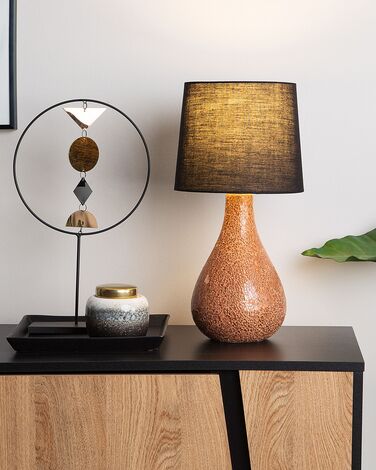 Table Lamp Black and Copper ABRAMS