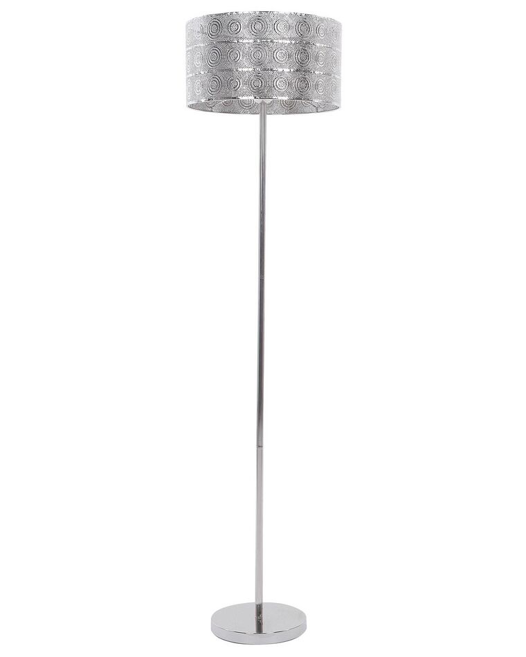 Lampa podłogowa metalowa srebrna NUON _720929