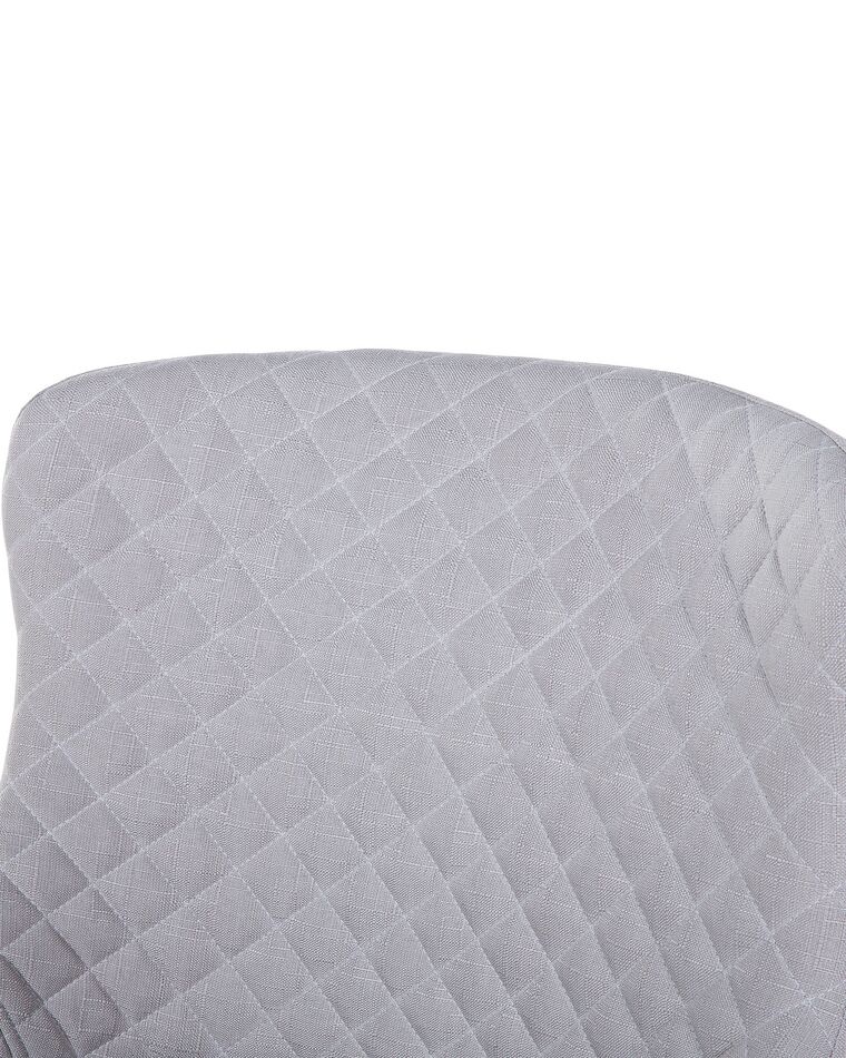 Lot De 2 Chaises De Salle à Manger Beliani Brookville - Tissu Gris Clair, Style Rétro