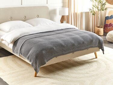Cotton Bedspread 150 x 200 cm Grey ILEN