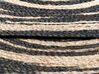 Teppich Jute beige-schwarz ⌀ 140 cm ARTORA_757870