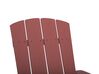 Garden Chair with Footstool Red ADIRONDACK_809682