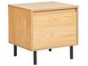 Noční stolek s 1 zásuvkou světlé dřevo NIKEA_874850