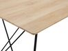 Jedálenský stôl 140 x 80 cm svetlé drevo/čierna KENTON_757700