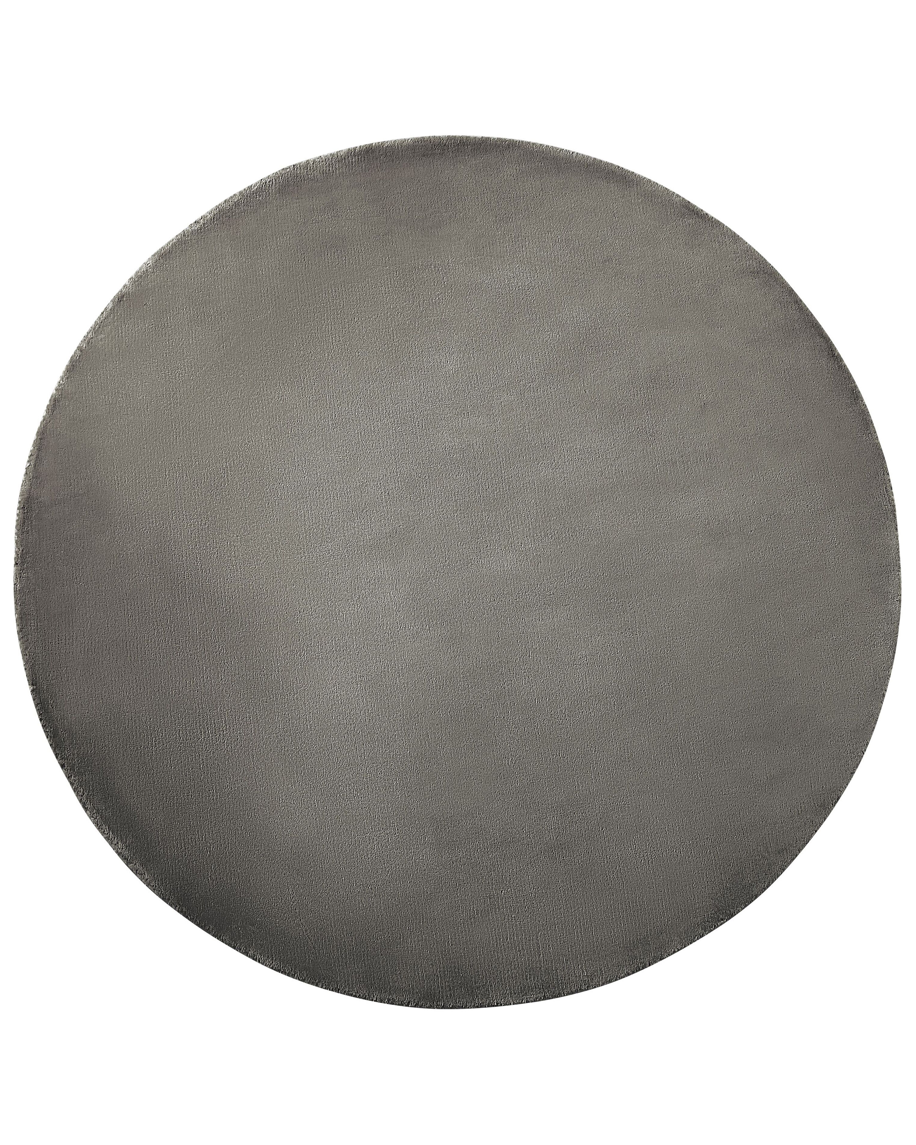 Dywan okrągły z wiskozy ⌀ 140 cm ciemnoszary GESI II