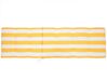 Transat de jardin en bois avec coussin en tissu à rayures jaunes CESANA_774992