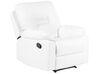 Faux Leather Manual Recliner Living Room Set White BERGEN_681572