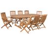Zestaw ogrodowy drewniany stół i 8 krzeseł MAUI_743957