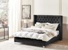 Łóżko welurowe 160 x 200 cm czarne LUBBON_832364