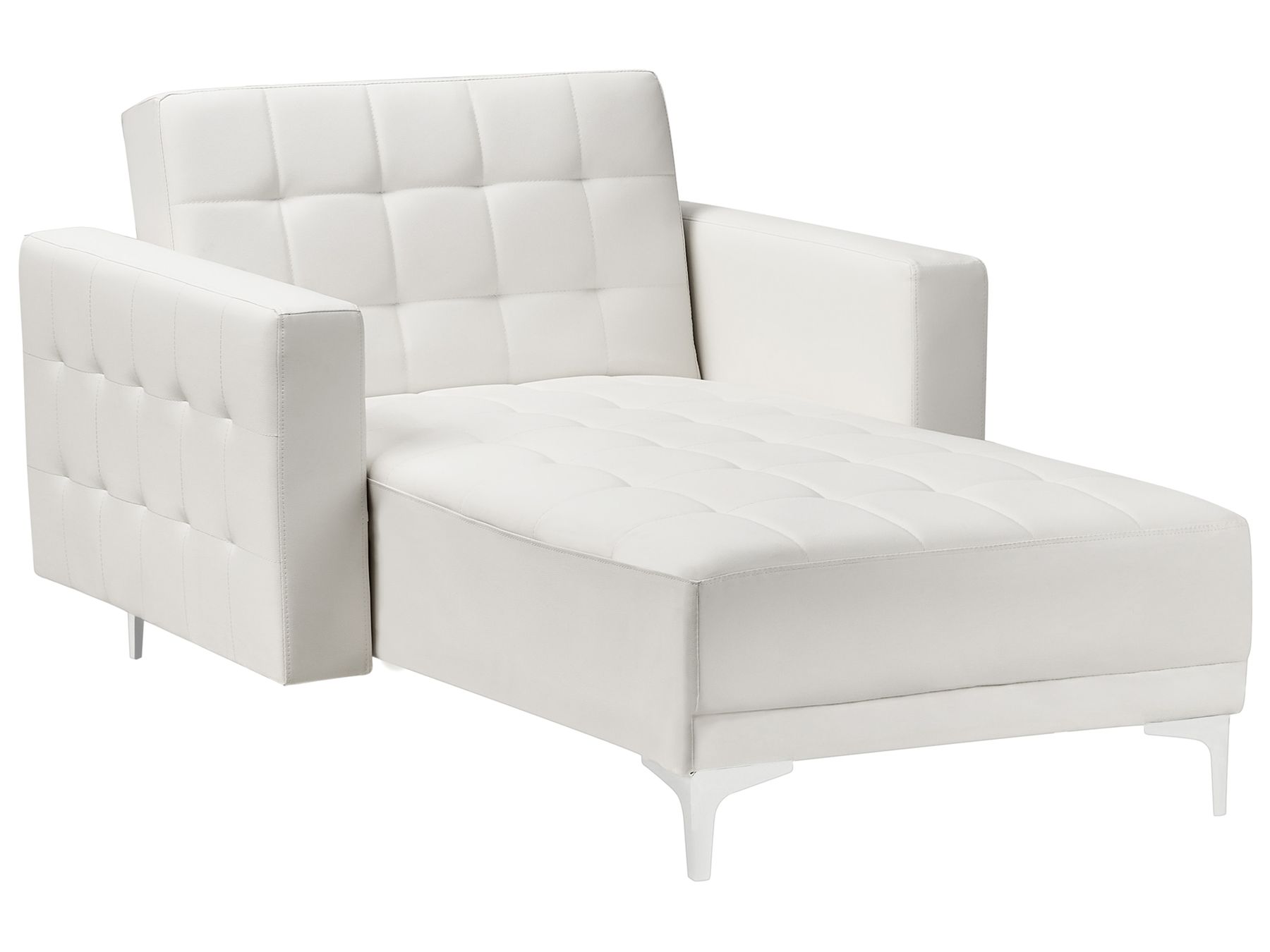 Chaiselongue Kunstleder weiß ABERDEEN | Beliani.de