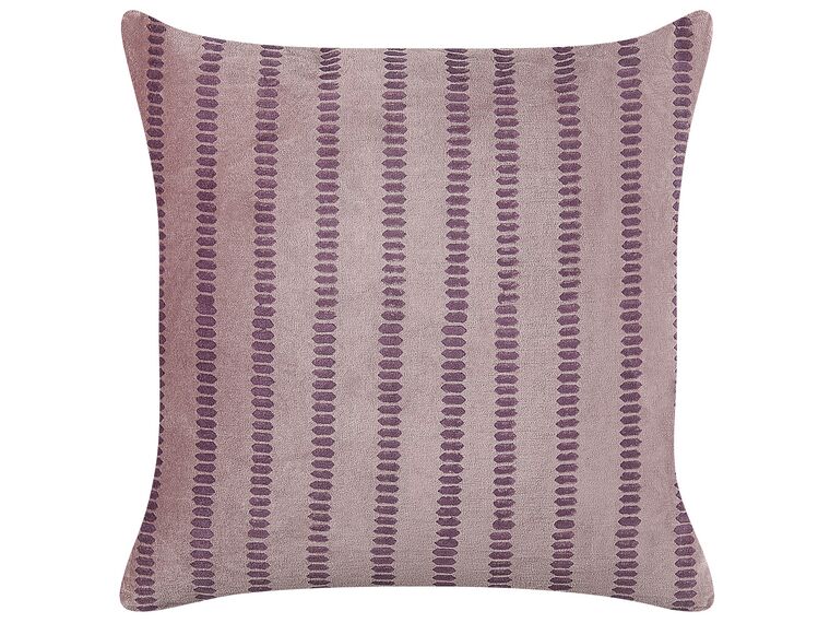 Velvet Cushion Striped 45 x 45 cm Pink AGAPANTHUS_838378