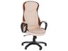 Faux Leather Swivel Executive Chair Beige FELICITY_818768